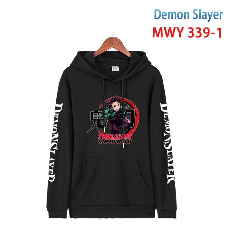 Demon Slayer Kimets Cartoon Sleeve Hooded Patch Pocket Cotton Sweatshirt from S to 4XL MWY 339 1