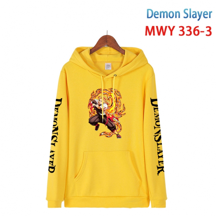 Demon Slayer Kimets Cartoon Sleeve Hooded Patch Pocket Cotton Sweatshirt from S to 4XL MWY 336 3