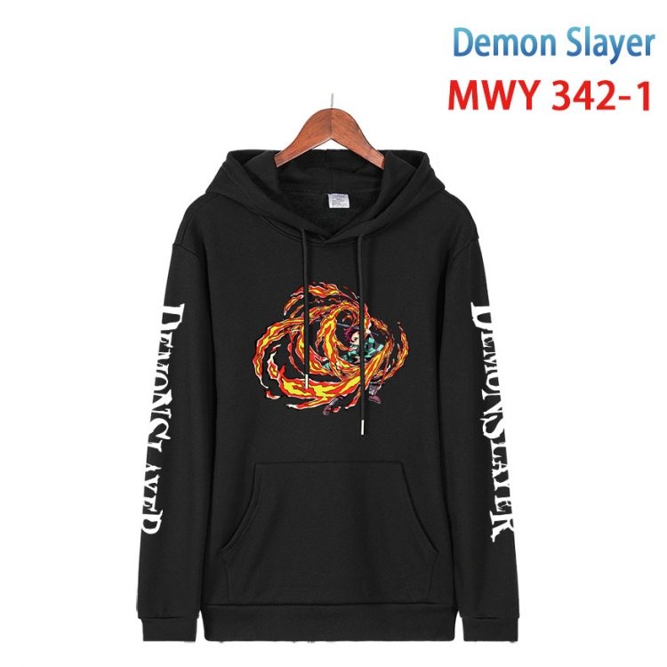 Demon Slayer Kimets Cartoon Sleeve Hooded Patch Pocket Cotton Sweatshirt from S to 4XL MWY 342 1