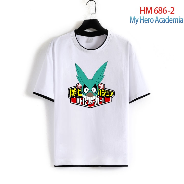 My Hero Academia Full Color Loose short sleeve cotton T-shirt  from S to 6XL   HM 686 2