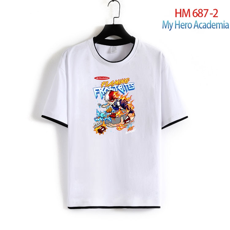 My Hero Academia Full Color Loose short sleeve cotton T-shirt  from S to 6XL  HM 687 2
