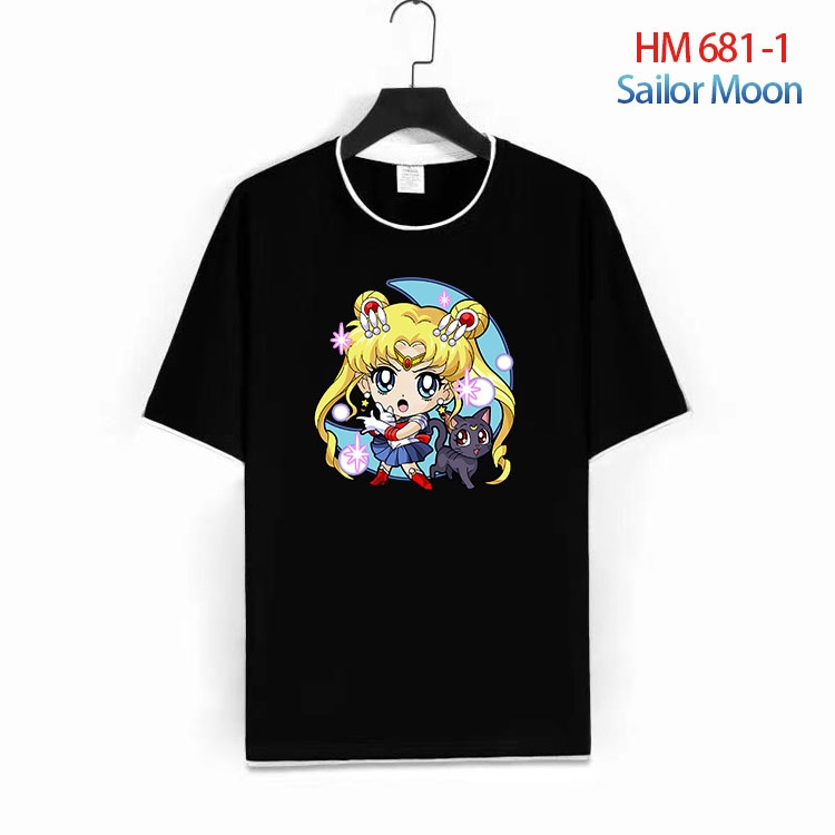 sailormoon Full Color Loose short sleeve cotton T-shirt  from S to 6XL HM 681 1