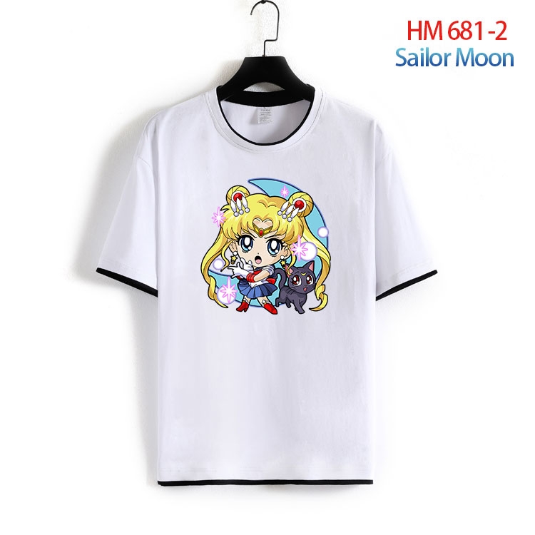 sailormoon Full Color Loose short sleeve cotton T-shirt  from S to 6XL HM 681 2