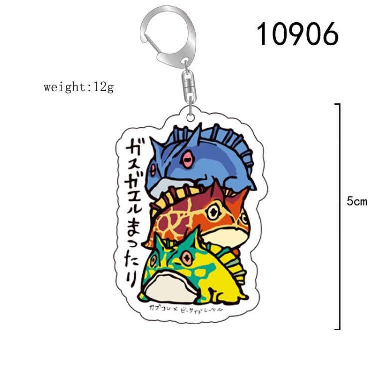 Monster Hunter Anime acrylic Key Chain  price for 5 pcs 10906