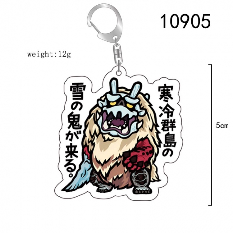 Monster Hunter Anime acrylic Key Chain  price for 5 pcs 10905