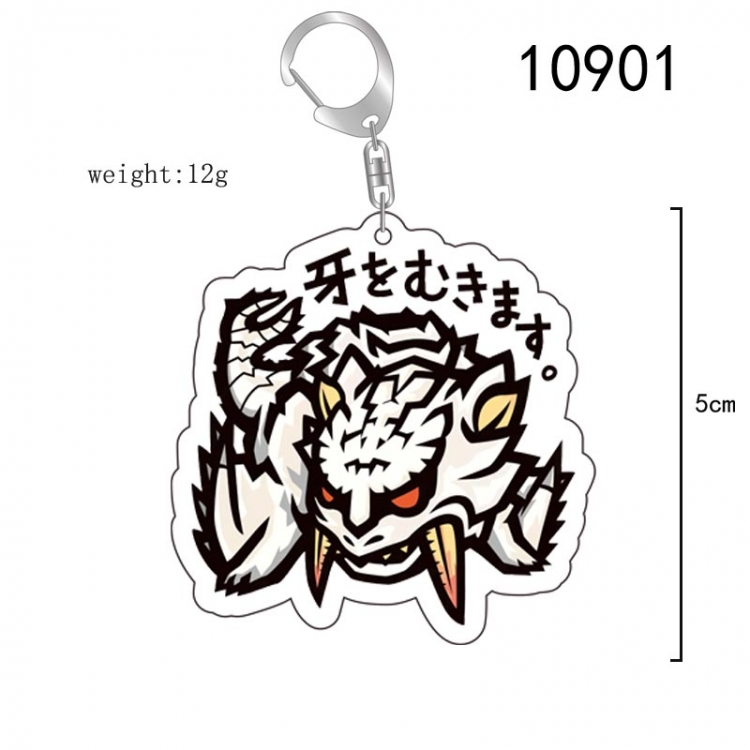 Monster Hunter Anime acrylic Key Chain  price for 5 pcs 10901