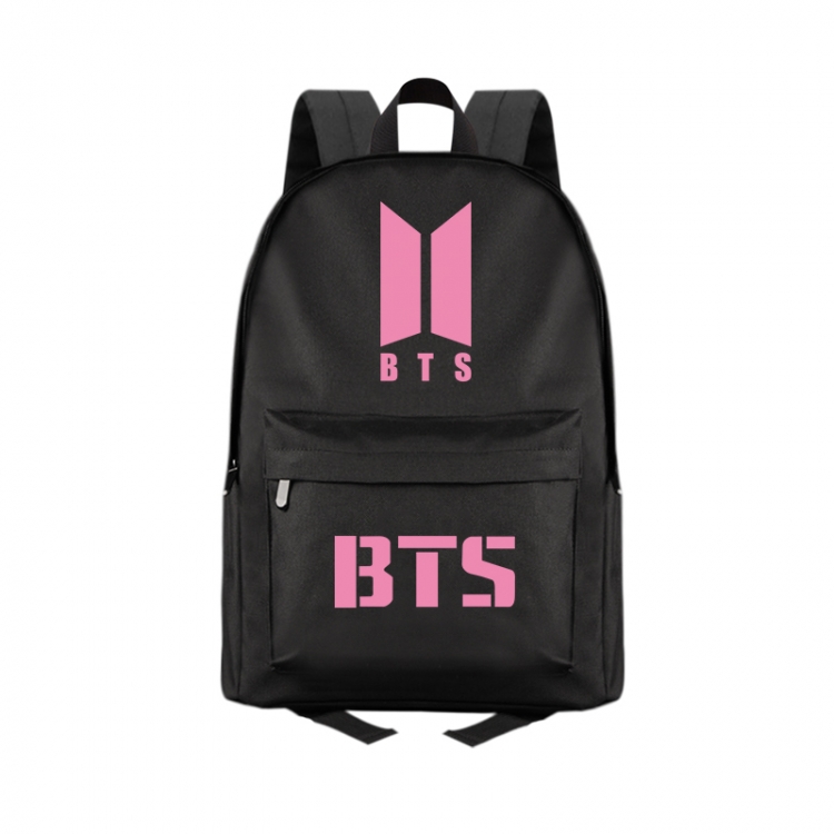 BTS Anime Print Zipper Canvas Multifunctional Storage Bag Backpack 41X29X16cm