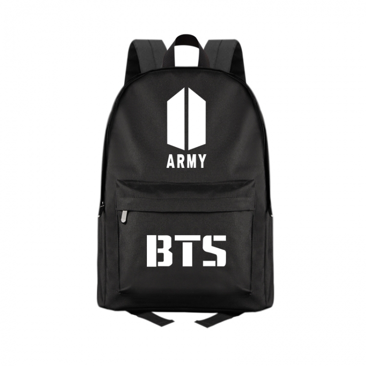 BTS Anime Print Zipper Canvas Multifunctional Storage Bag Backpack 41X29X16cm