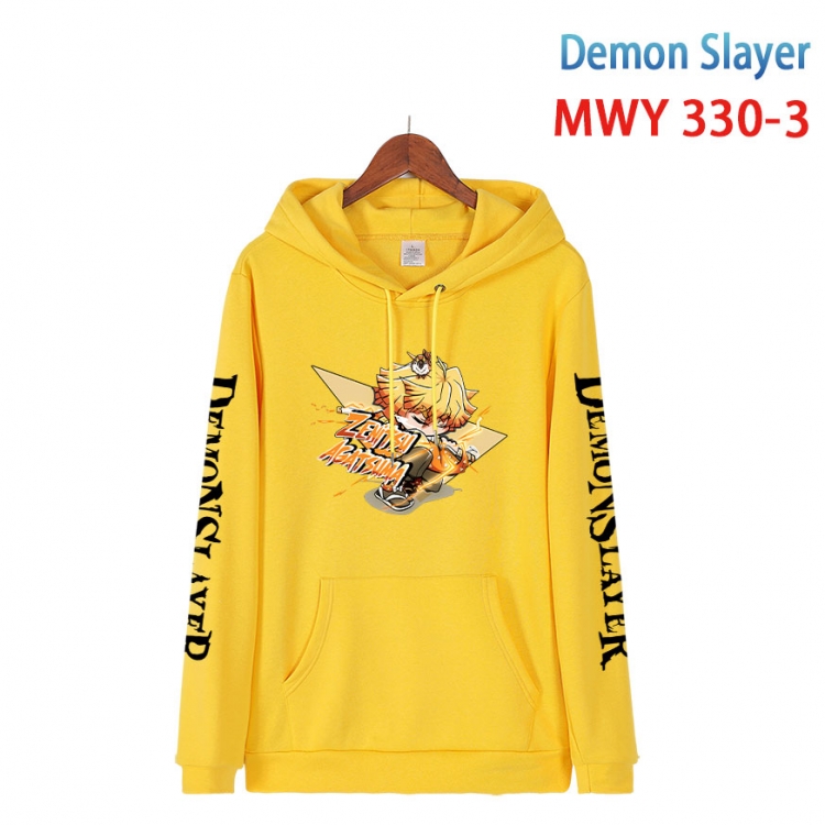 Demon Slayer Kimets Cartoon Sleeve Hooded Patch Pocket Cotton Sweatshirt from S to 4XL  MWY 330 3