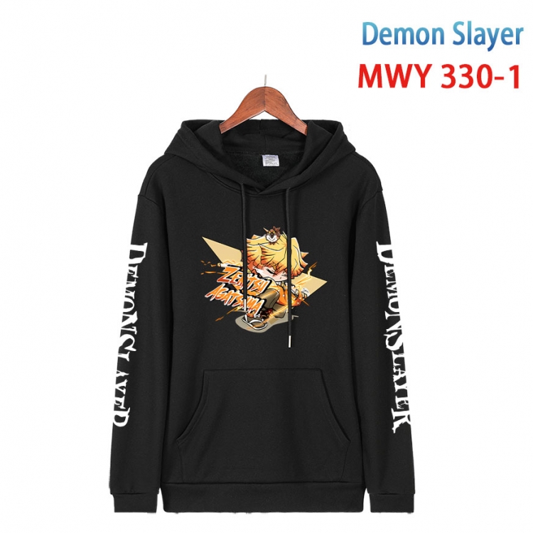 Demon Slayer Kimets Cartoon Sleeve Hooded Patch Pocket Cotton Sweatshirt from S to 4XL  MWY 330 1