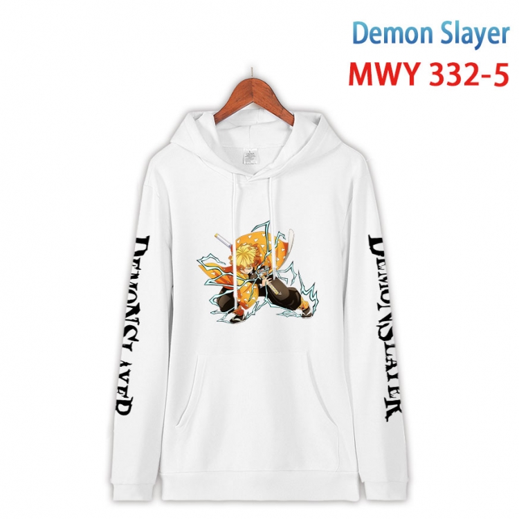 Demon Slayer Kimets Cartoon Sleeve Hooded Patch Pocket Cotton Sweatshirt from S to 4XL  MWY 332 5