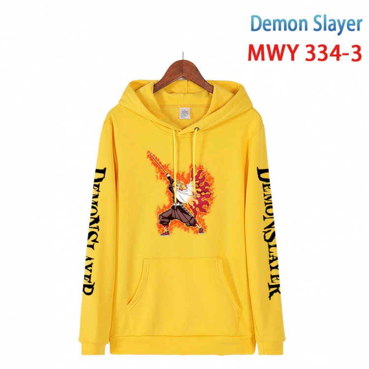 Demon Slayer Kimets Cartoon Sleeve Hooded Patch Pocket Cotton Sweatshirt from S to 4XL MWY 334 3