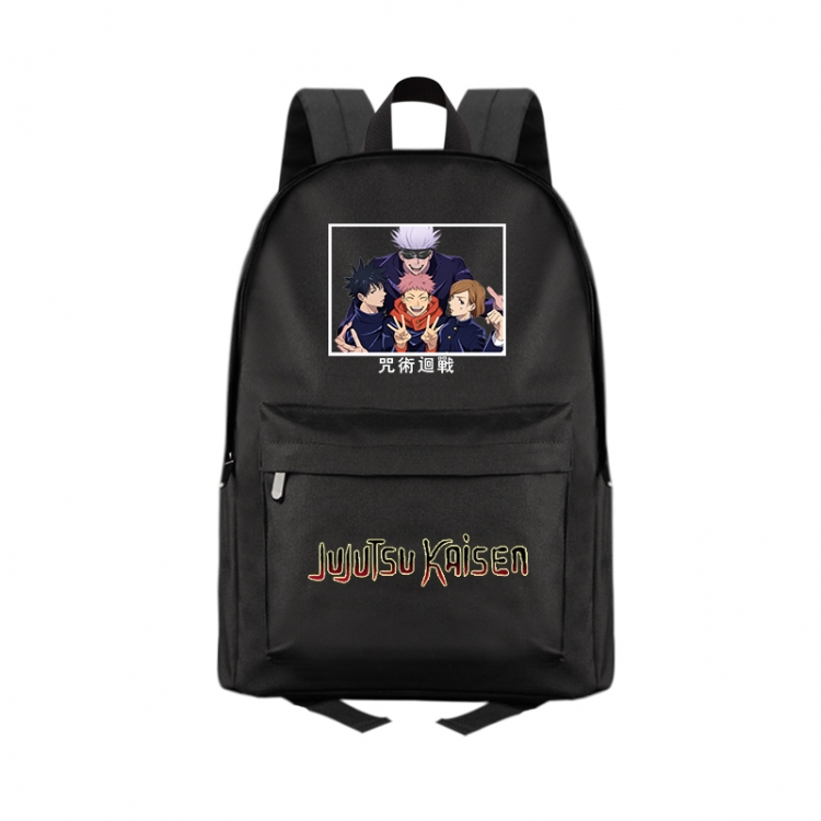 Jujutsu Kaisen   Anime Print Zipper Canvas Multifunctional Storage Bag Backpack 41X29X16cm