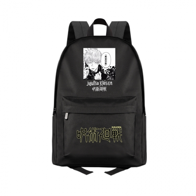 Jujutsu Kaisen   Anime Print Zipper Canvas Multifunctional Storage Bag Backpack 41X29X16cm