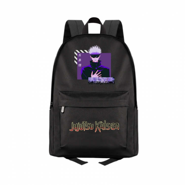 Jujutsu Kaisen   Anime Print Zipper Canvas Multifunctional Storage Bag Backpack 41X29X16cm