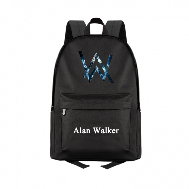 Alan Olav Walker Anime Print Zipper Canvas Multifunctional Storage Bag Backpack 41X29X16cm