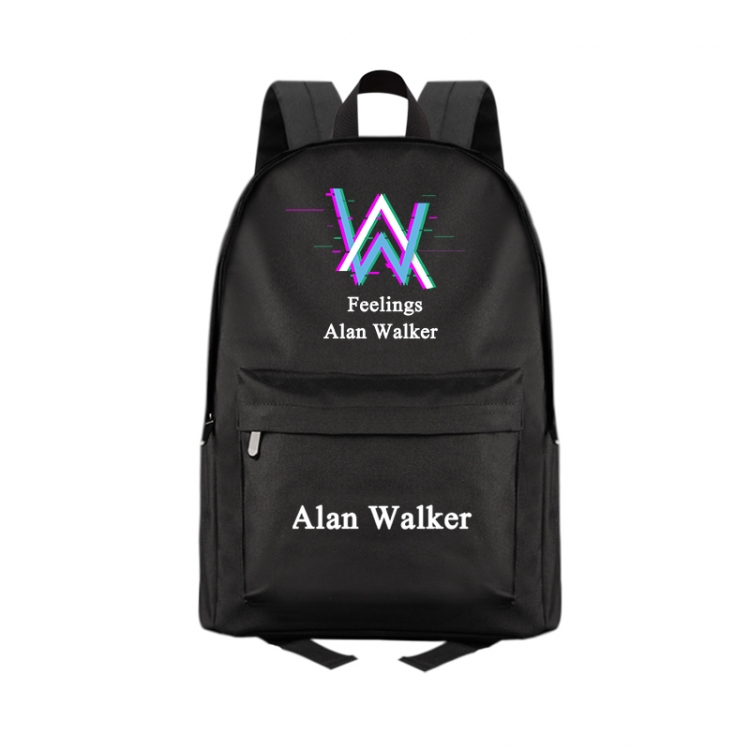 Alan Olav Walker Anime Print Zipper Canvas Multifunctional Storage Bag Backpack 41X29X16cm