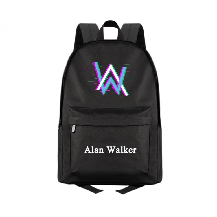 Alan Olav Walker Anime Print Zipper Canvas Multifunctional Storage Bag Backpack 41X29X16cm