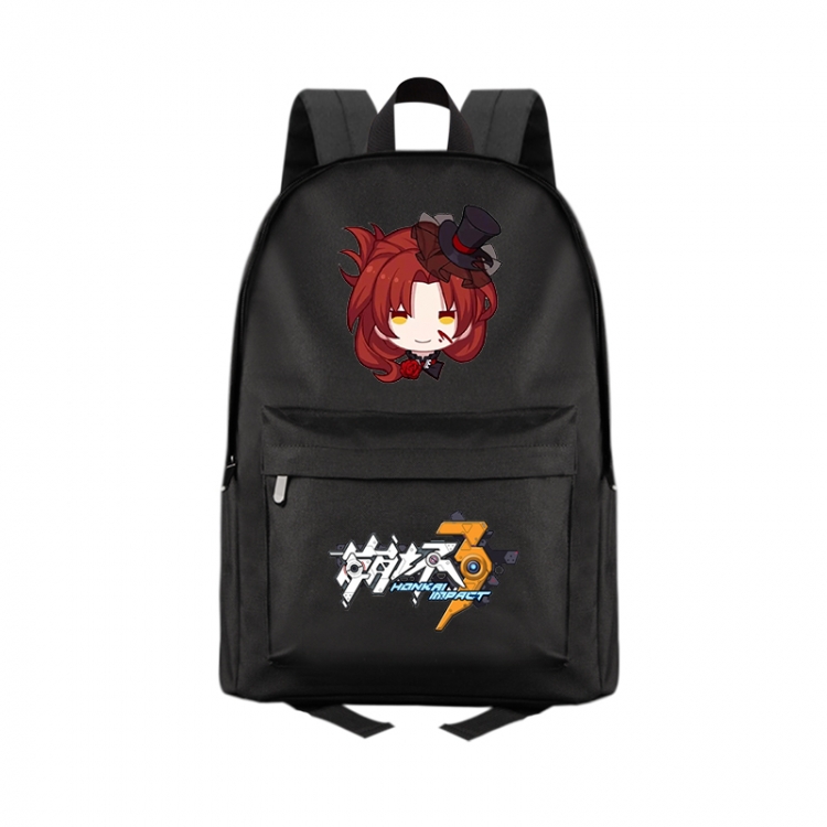 Collapse 3 Anime Print Zipper Canvas Multifunctional Storage Bag Backpack 41X29X16cm