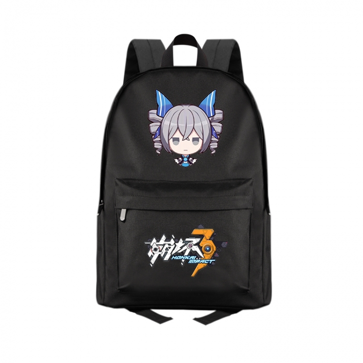 Collapse 3 Anime Print Zipper Canvas Multifunctional Storage Bag Backpack 41X29X16cm