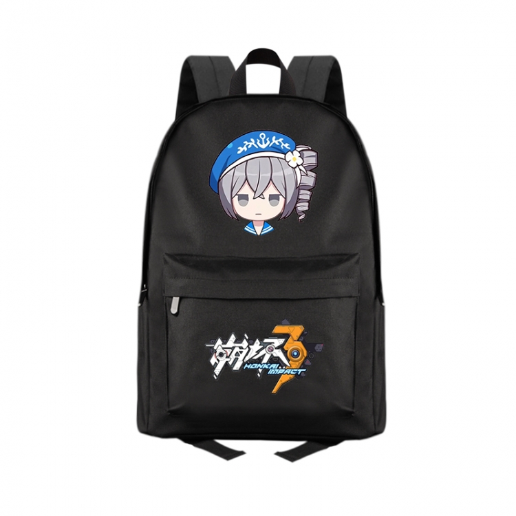 Collapse 3 Anime Print Zipper Canvas Multifunctional Storage Bag Backpack 41X29X16cm