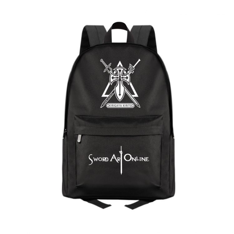 Sword Art Online Anime Print Zipper Canvas Multifunctional Storage Bag Backpack 41X29X16cm