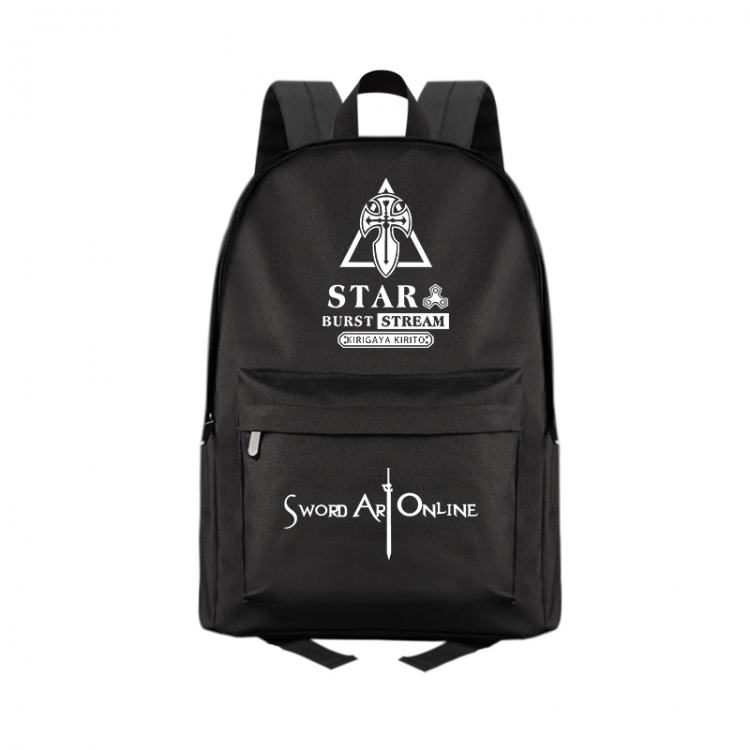Sword Art Online Anime Print Zipper Canvas Multifunctional Storage Bag Backpack 41X29X16cm