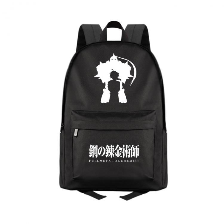 Fullmetal Alchemist Anime Print Zipper Canvas Multifunctional Storage Bag Backpack 41X29X16cm