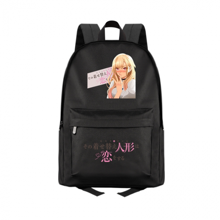 Dressing dolls fall in love Anime Print Zipper Canvas Multifunctional Storage Bag Backpack 41X29X16cm