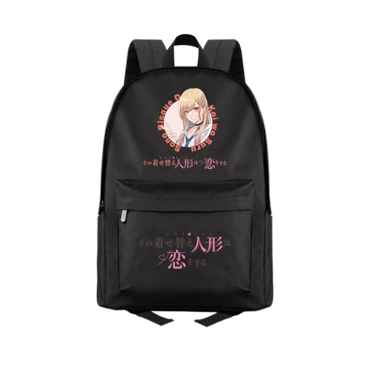 Dressing dolls fall in love Anime Print Zipper Canvas Multifunctional Storage Bag Backpack 41X29X16cm