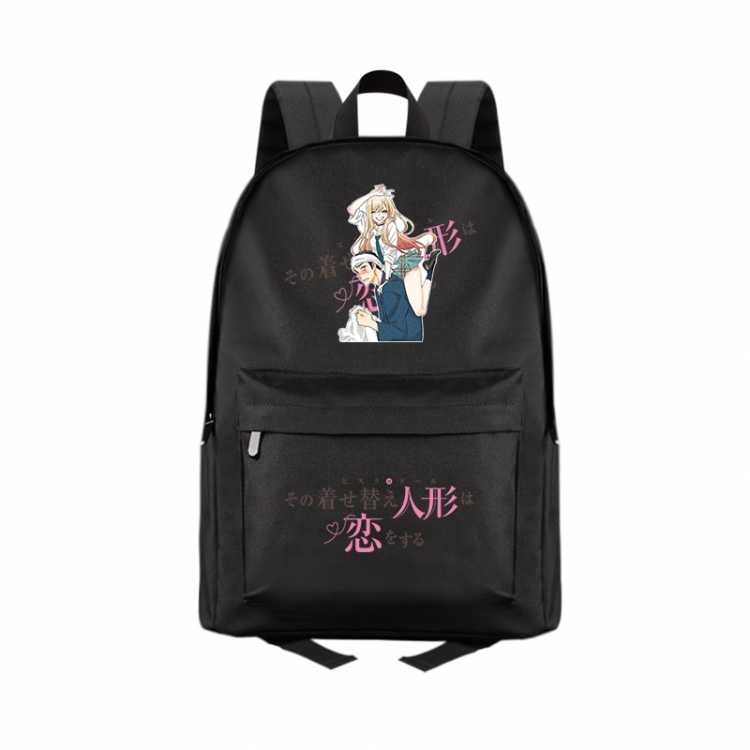 Dressing dolls fall in love Anime Print Zipper Canvas Multifunctional Storage Bag Backpack 41X29X16cm