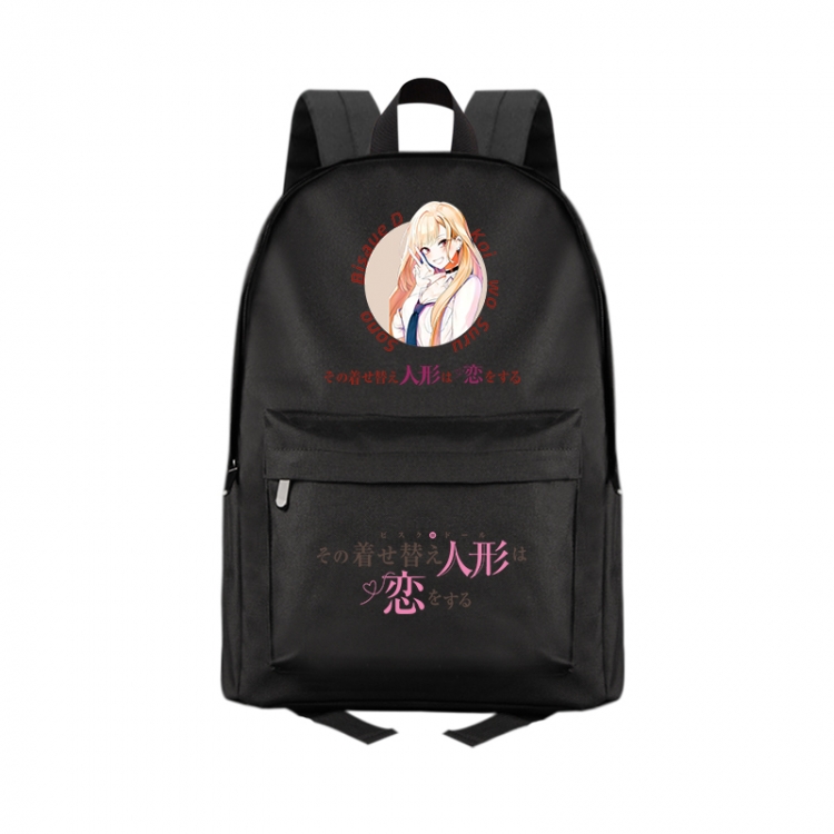 Dressing dolls fall in love Anime Print Zipper Canvas Multifunctional Storage Bag Backpack 41X29X16cm