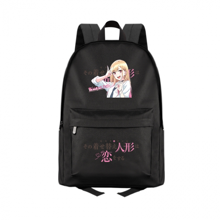 Dressing dolls fall in love Anime Print Zipper Canvas Multifunctional Storage Bag Backpack 41X29X16cm