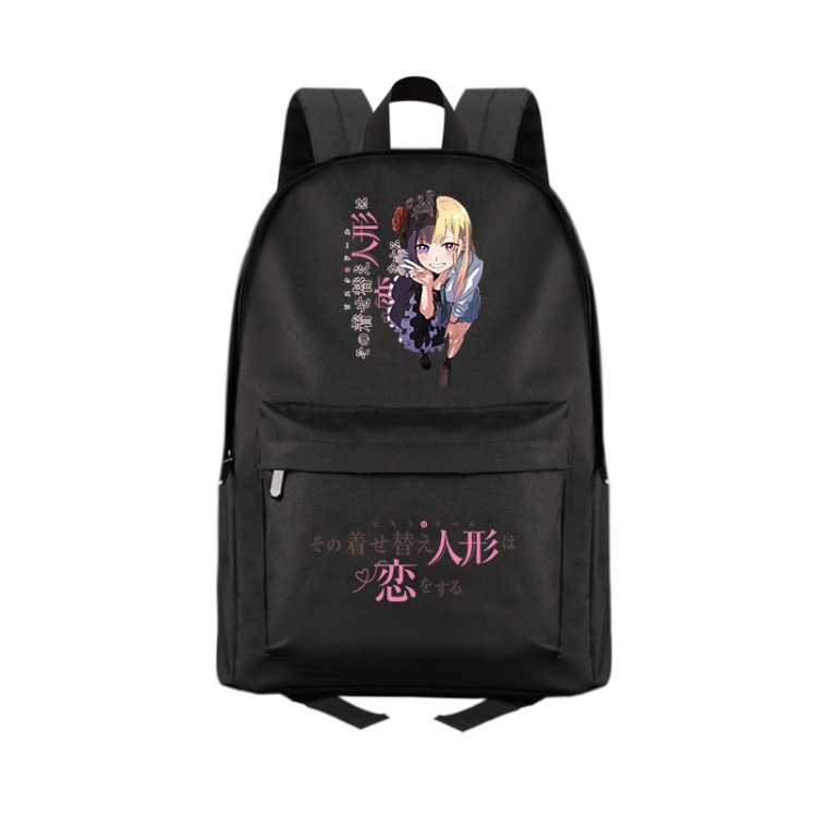 Dressing dolls fall in love Anime Print Zipper Canvas Multifunctional Storage Bag Backpack 41X29X16cm