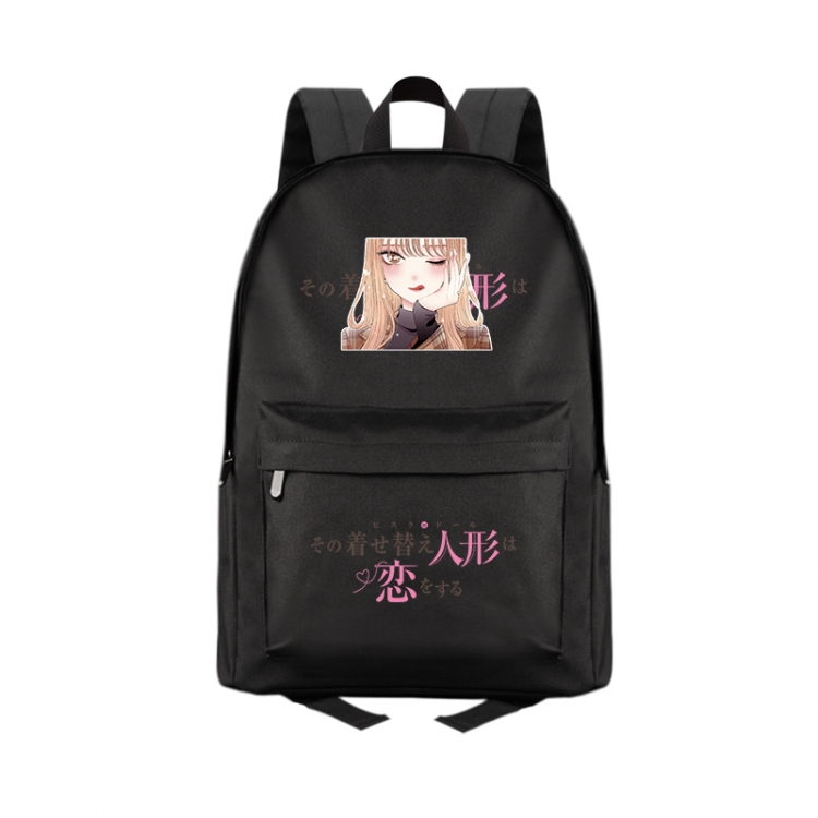 Dressing dolls fall in love Anime Print Zipper Canvas Multifunctional Storage Bag Backpack 41X29X16cm