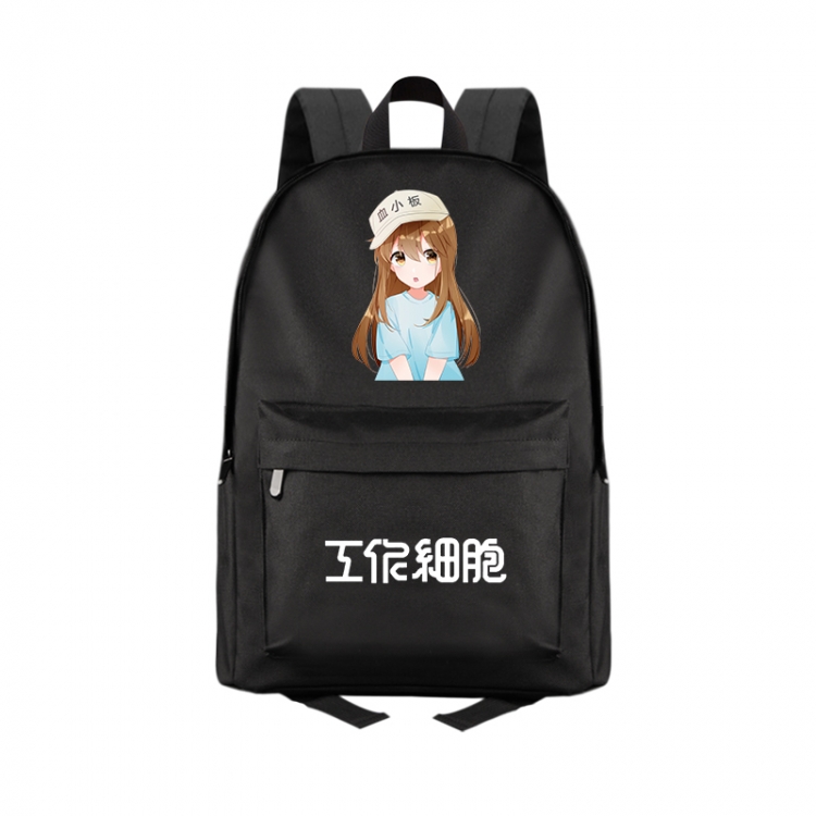Working cell Anime Print Zipper Canvas Multifunctional Storage Bag Backpack 41X29X16cm