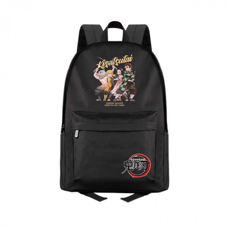 Demon Slayer Kimets Anime Print Zipper Canvas Multifunctional Storage Bag Backpack 41X29X16cm