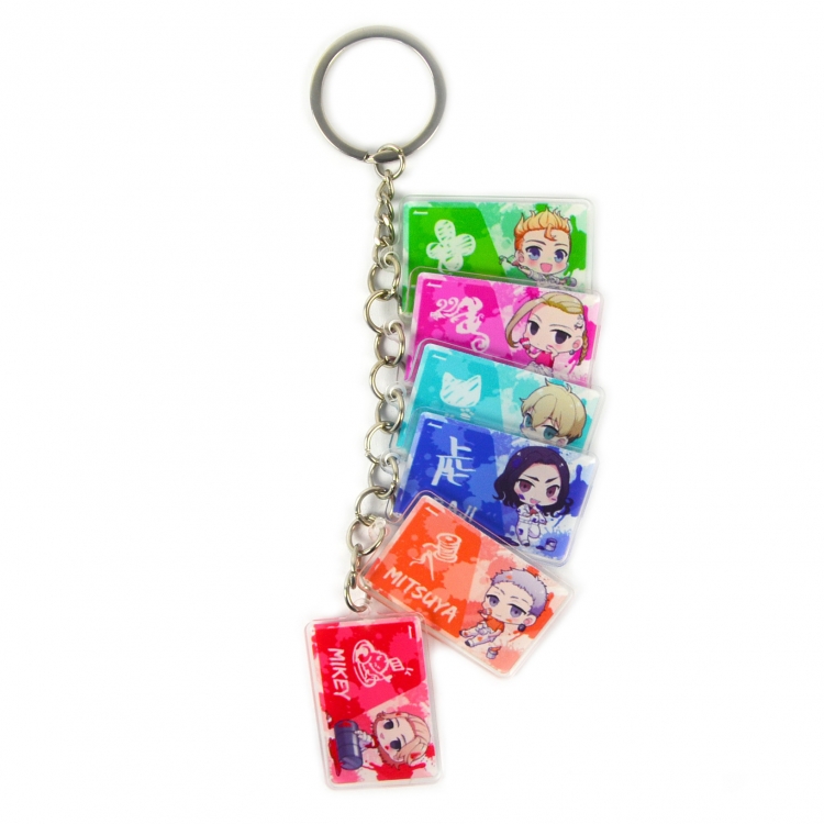 Tokyo Revengers Anime Peripheral Acrylic Keychain Keyring Pendant price for 5 pcs style B
