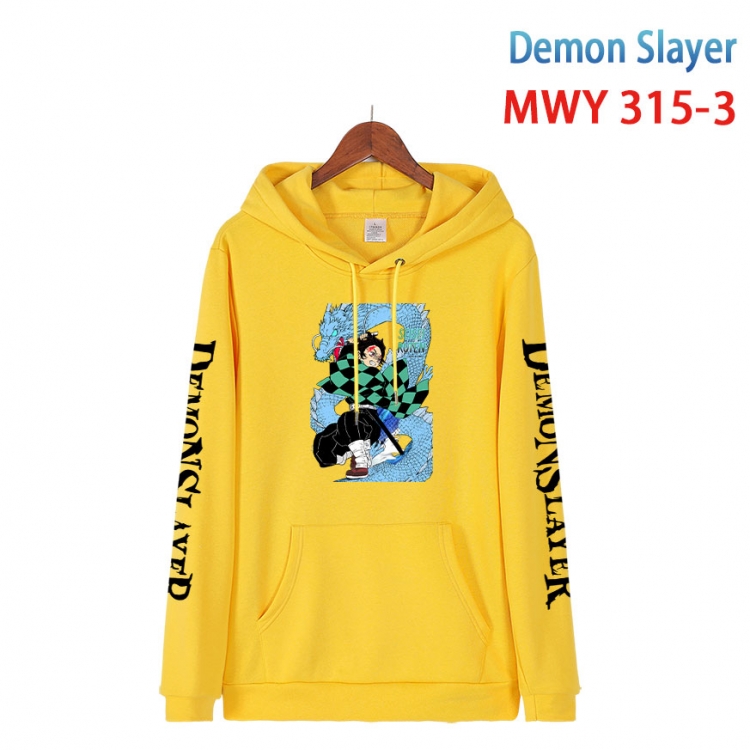 Demon Slayer Kimets Cartoon Sleeve Hooded Patch Pocket Cotton Sweatshirt from S to 4XL  MWY 315 3