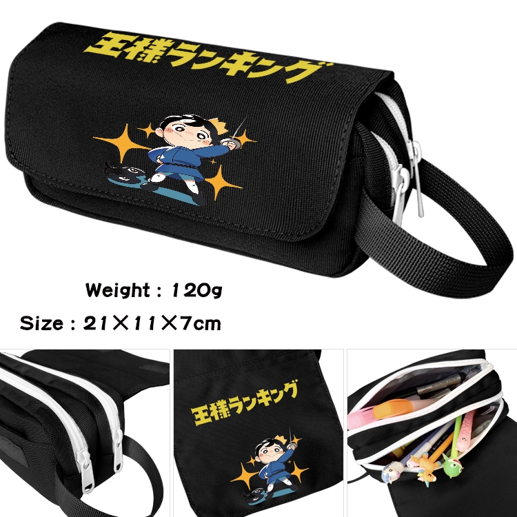 Kings Ranking Anime Multifunctional Waterproof Canvas Portable Pencil Bag Cosmetic Bag 20x11x7cm