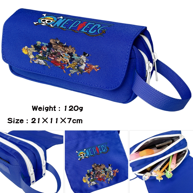 One Piece Anime Multifunctional Waterproof Canvas Portable Pencil Bag Cosmetic Bag 20x11x7cm