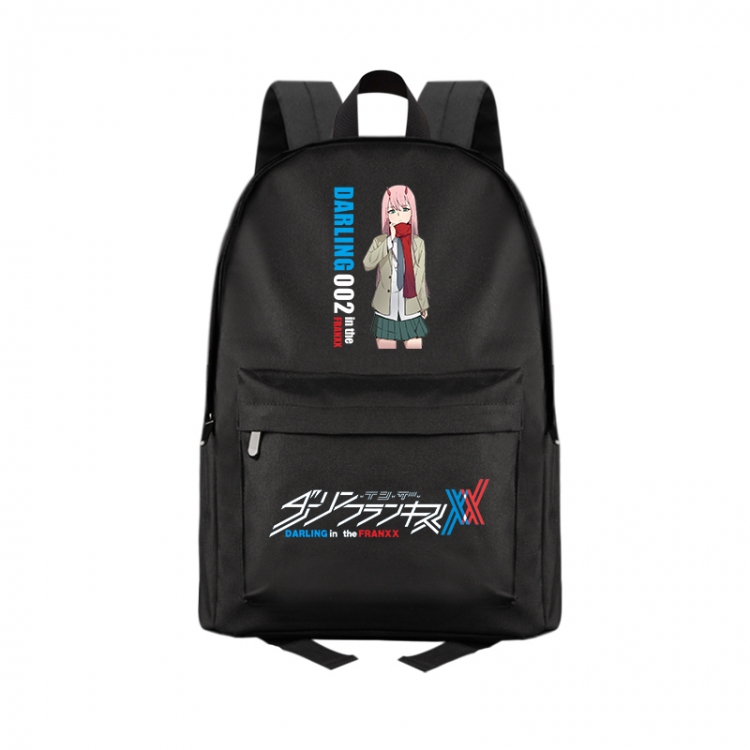 DARLING in the FRANX Anime Print Zipper Canvas Multifunctional Storage Bag Backpack 41X29X16cm