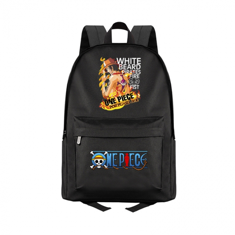 One Piece Anime Print Zipper Canvas Multifunctional Storage Bag Backpack 41X29X16cm