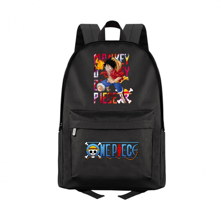 One Piece Anime Print Zipper Canvas Multifunctional Storage Bag Backpack 41X29X16cm