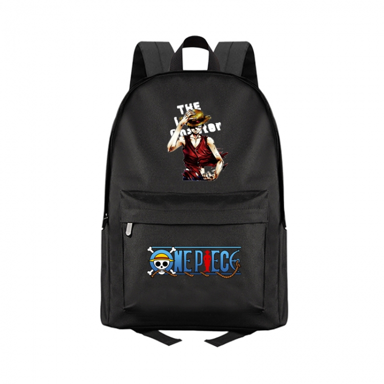 One Piece Anime Print Zipper Canvas Multifunctional Storage Bag Backpack 41X29X16cm