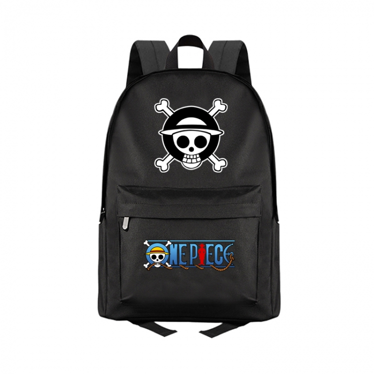 One Piece Anime Print Zipper Canvas Multifunctional Storage Bag Backpack 41X29X16cm