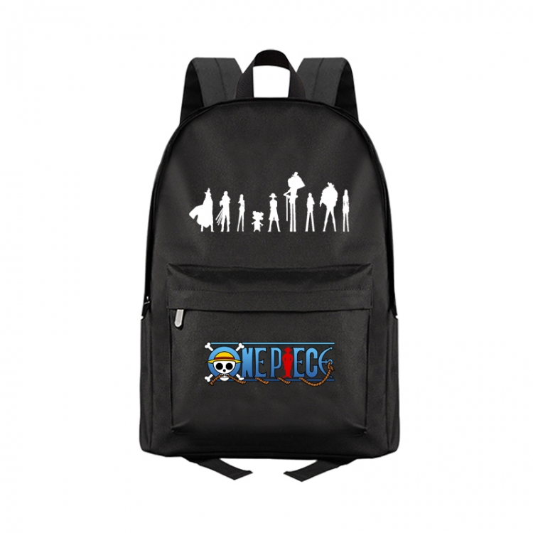 One Piece Anime Print Zipper Canvas Multifunctional Storage Bag Backpack 41X29X16cm