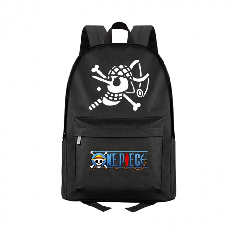 One Piece Anime Print Zipper Canvas Multifunctional Storage Bag Backpack 41X29X16cm