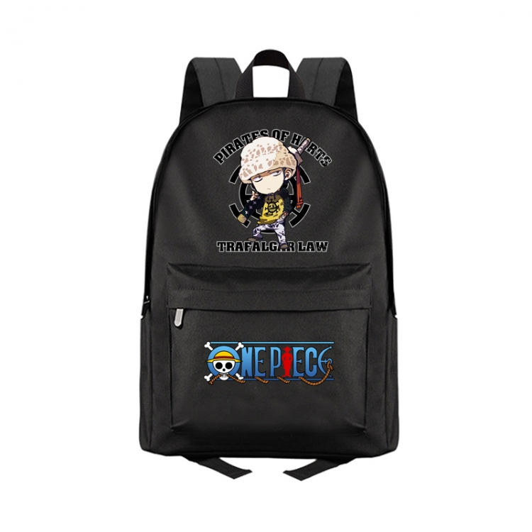 One Piece Anime Print Zipper Canvas Multifunctional Storage Bag Backpack 41X29X16cm