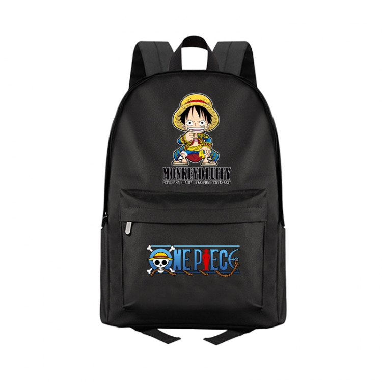 One Piece Anime Print Zipper Canvas Multifunctional Storage Bag Backpack 41X29X16cm